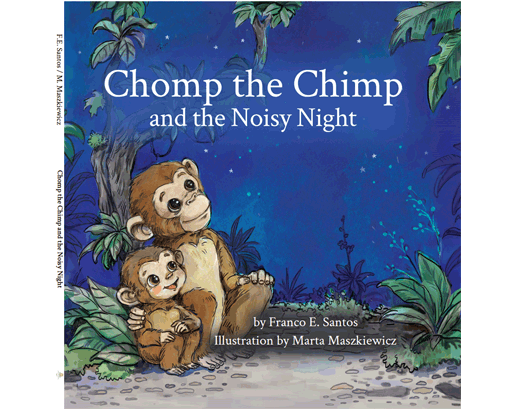 Book cover for Chomp the Chimp and the Noisy Night